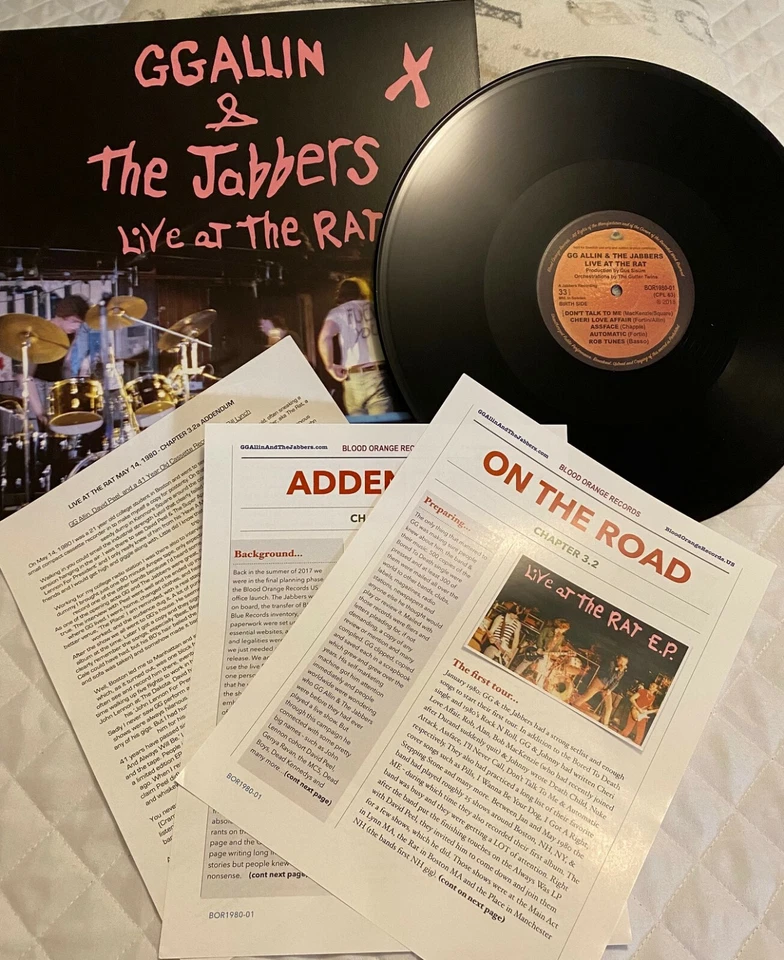 GG Allin & The Jabbers Live at the Rat 1980 OFFICIAL Band Release + Extras! Foto 4 de 4