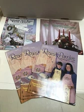 6 Plaid Craft Magazines Roses Vintage Iron on Transfer Home Decor Floral Design