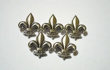 Lot 5 New Fleur De Lis Rivetback Concho 7/8" x 3/4 " Enmon Silver Leather Belt