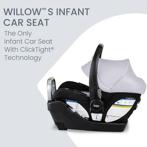 Britax Willow S Infant Car Seat & Base, ClickTight, Rear Facing Glacier Onyx - Picture 3 of 9