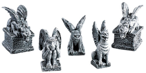 Lemax 52124 GARGOYLES Spooky Town Figurine Set of 5 Halloween Decor Accessory I - Picture 1 of 1