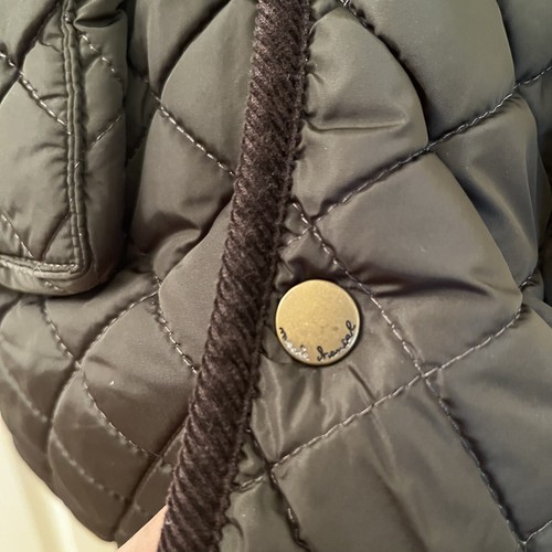 Marie Chantal Quilted Country Jacket Corduroy Trim Green Girls Size 12 - Picture 9 of 17