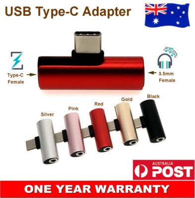2 IN 1 USB C Type-C to 3.5mm Audio AUX Jack Earphone Adapter With Power Charger 