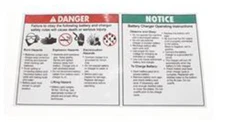 Genie 82907 Decal Danger Battery Safety