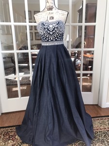 denim gown