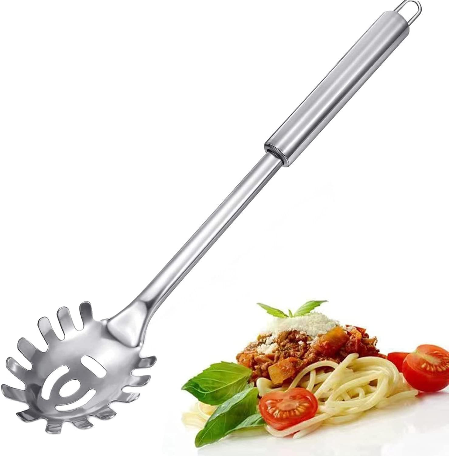 Pasta Fork, Pasta Spoon, Spaghetti Sever, Durable Stainless Steel Pasta ...