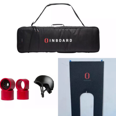 Inboard M1 Skateboard Bundle Helmet Red Wheel Set Grip Tape Soft Carrying Bag