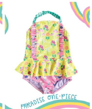 Wildflowers Clothing La La Land Yellow Paradise One Piece Swimsuit size 10 GUC
