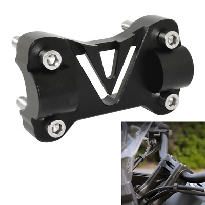 Black 28mm Handlebar Riser Bar Up 20mm Adapter For HONDA CB500X CB500F ...