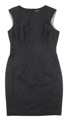 Warehouse Damen schwarzes ärmelloses Etuikleid UK 14