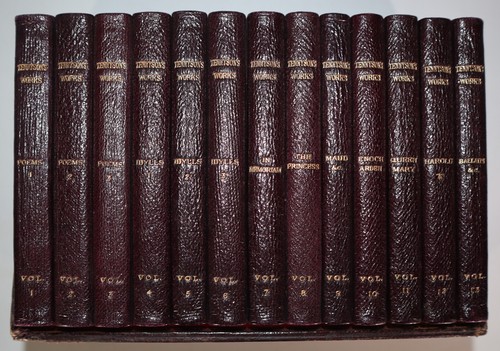 1882 The Works of Alfred TENNYSON 13 Vols in Original Box Leatherette Binding - Picture 6 of 19
