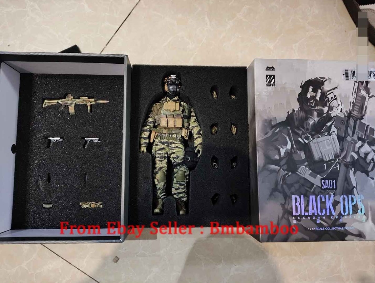 開封品HASUKI SALVOシリーズ BLACK OPS 1/12フィギュア Monkey Depot - Hasuki 1/12th Salvo Series Black Ops (HAS-SA01)