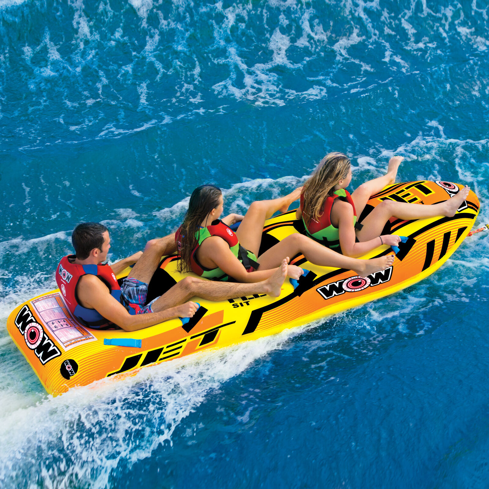 WOW Sports Jet Boat 3 Person Towable Water Tube For Pool and Lak