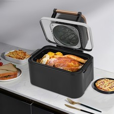 Black 12L Air Fryer Electric Airing Frying Machine 1700W With Viewing Window NEW