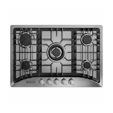 Empava 30 Inch Built-in Gas Cooktop with 5 Sealed SABAF Burners, Stainless St...