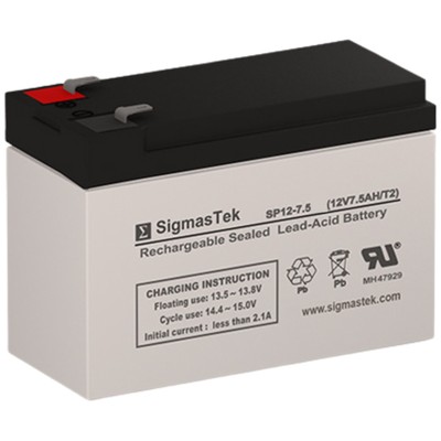 SigmasTek SP12-7.5 (T2) SLA AGM Battery Replacement for Rocket ES7-12 UPS