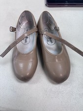 Revolution Dancewear U-Shell Tan Tap Shoes 826 Sz 3.5 AD