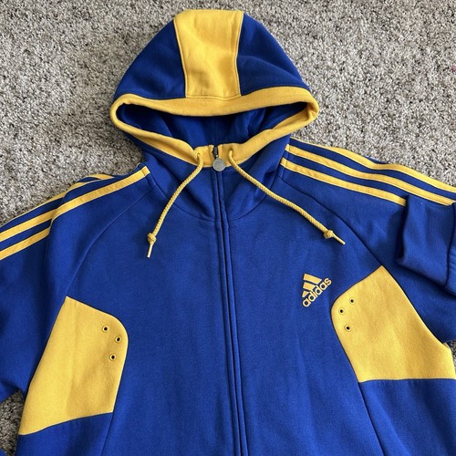 Adidas Full Zip Jacket Mens Small 2008 Euro Cup Sweden Futbol Soccer Blue Yellow