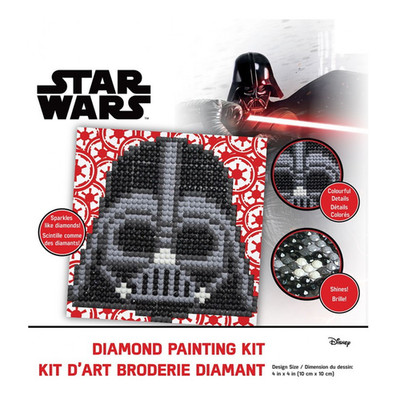 Diamond Dotz Darth Vader Fun - Diamond Painting Kit - 4 x 4