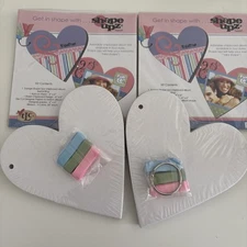 Heart shaped chipboard album kits Lot Of 2 Shape Upz
