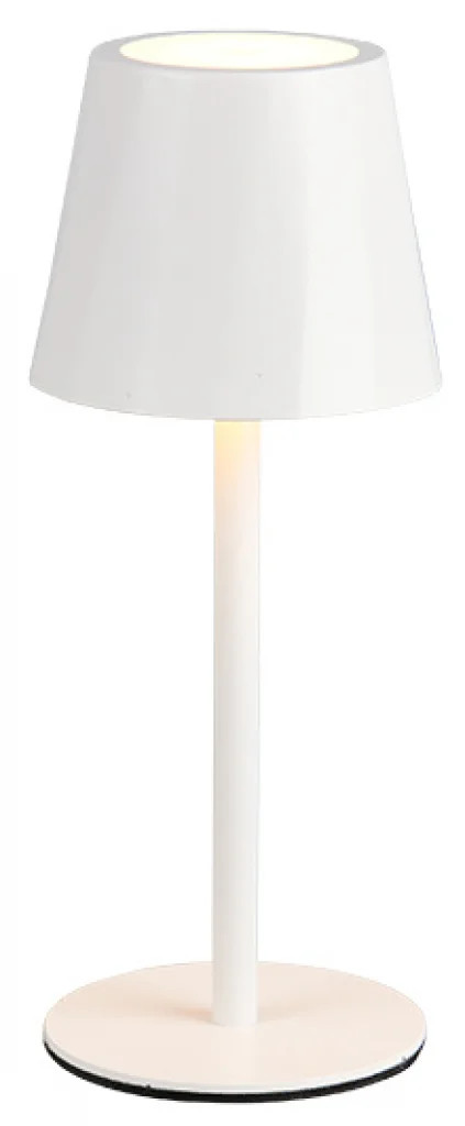 Battery Powered Light White Diaz LED Table IP44 Matt Rechargable Portable Trio