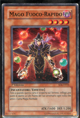 SCHNELLFEUERMAGIER   (Rapid-Fire Magician)   Common   SD6 IT016   1Ed   Yugioh!