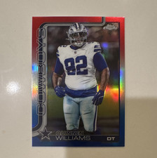 Topps Chrome 2025 Quinnen Williams Red Refractor Cowboys #72 NFL Football Card