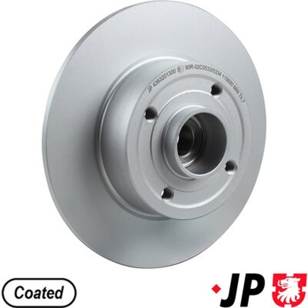 2X JP Group Bremsscheibe JP 4363201300 FüR Nissan Renault Megane Clio BR0 Wind 3-image
