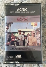 AC/DC Dirty Deeds Done Dirt Cheap Cassette Tape 1976 Atlantic Records RARE 1970s