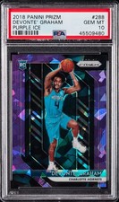 2018 PANINI PRIZM PURPLE ICE #288 DEVONTE' GRAHAM ROOKIE RC #/149 PSA 10