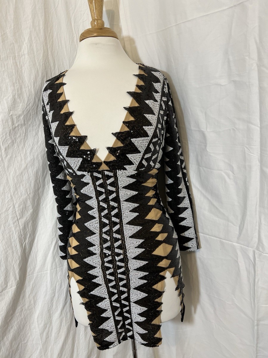 Jessica Bara Beaded Women Mini Dress Size Small