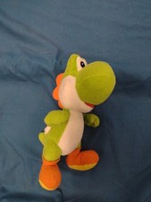 San-ei Super Mario All Star Collection Green Yoshi Plush 8" Nintendo No Tag READ
