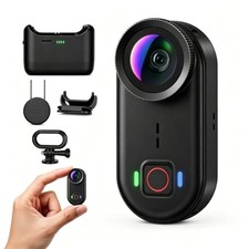 4K Mini Body Action Camera, Waterproof, 64GB, WiFi, POV Vlogging Cam