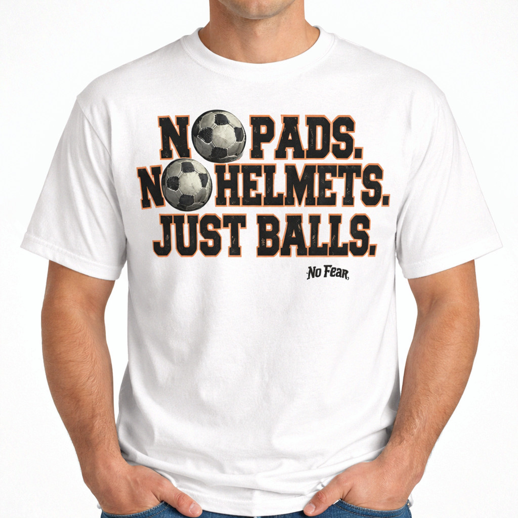 Vintage 90s Retro Sports Graphic Tee Soccer Balls Funny Slogan Shirt S-3XL