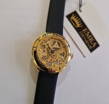 EMKA Swiss Damen Lederbanduhr mit Schweizer H...