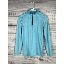 Tommy Bahama Active Boys XL 14 Blue Rash Guard Top 1/4 Zip Beach Long Sleeve