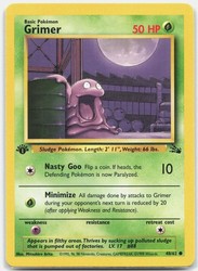 Grimer 48/62 Fossil 1st Edition Common Pokémon TCG