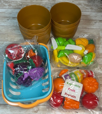 JOYIN Learning Toys Play Food Set for Toddlers, Cutting Food for Preschool Activ