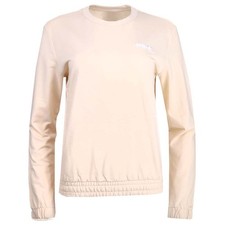 PUMA High Waistband Crew Neck Sweatshirt Womens Beige 53964016