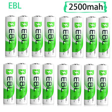 lot EBL 2500mah AA NIMH Rechargeable Batteries Reliable 1.2V For solar light