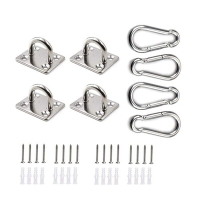 HOMPER 4 Stück M5 304 Edelstahl länglich Pad Auge quadratisch Pad - 8, -8 