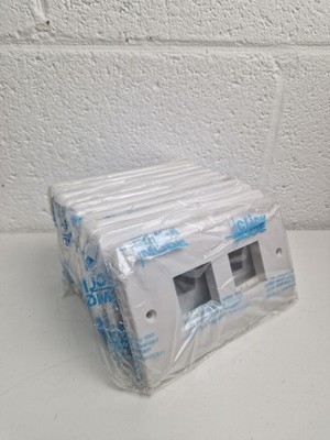 Box mit 10 Klickmodus Doppelschalterplatte 4 Gang Blende, CMA404 Abdeckplatten