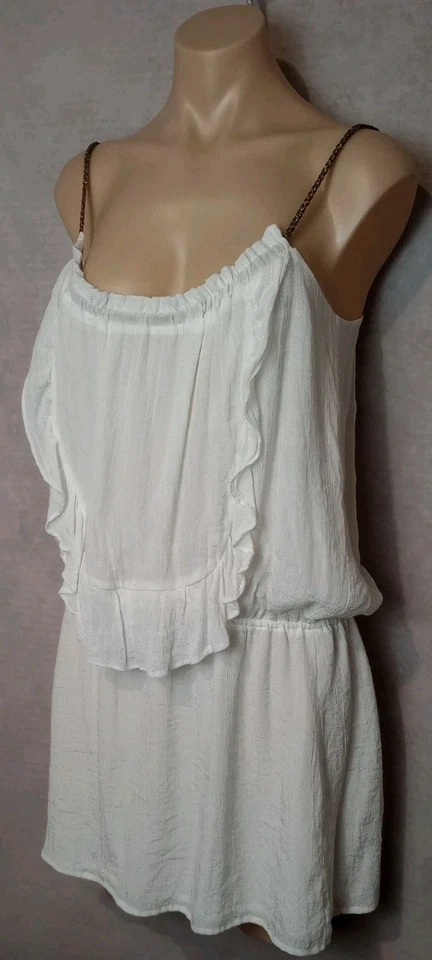 T By BETTINA LIANO Goddess Gladiator Princess Mini Dress Women's Size 10 White - image 2 of 4