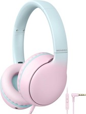 weneed Kids Headphones Wired with Microphone, Over Ear 85/94dB Volume Limited He