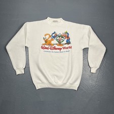 Vintage Walt Disney World 2000 Crewneck Sweatshirt White Large Unisex VTG Mickey
