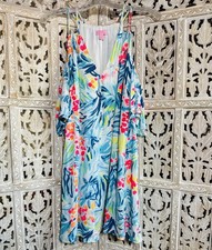 Lilly Pulitzer SZ XS Serene Blue Bellamie Dress Cold Shoulder Lightweight Beach