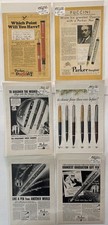 Vintage Parker Pen Magazine Ad Lot 1925-1952 Duofold Vacumatic Fountain Pen Ad
