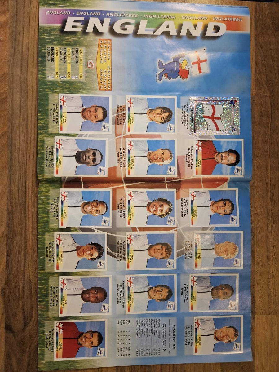 Panini France 98 World Cup Sticker Album 100% Complete | eBay