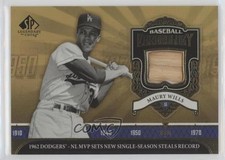 2006 SP Legendary Cuts Baseball Chronology Materials Maury Wills #BC-MW nd3