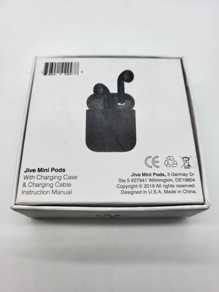 Jive Mini Pods Black Wireless New Ear Buds Earphones With Case & Charging Cable - Image 2 of 4